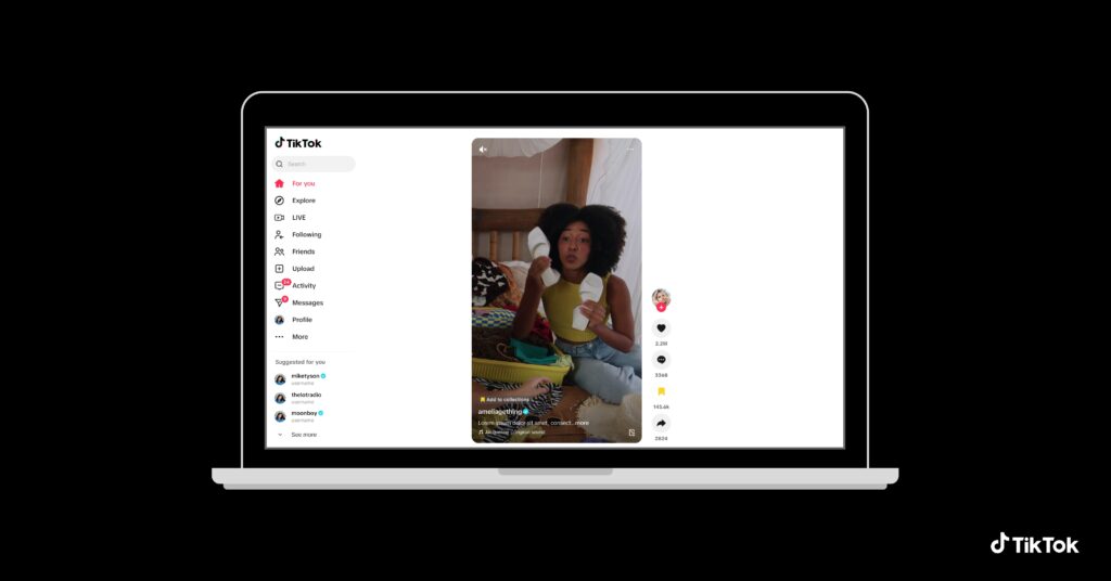 TikTok's revamped desktop version lets you livestream games in landscape view
