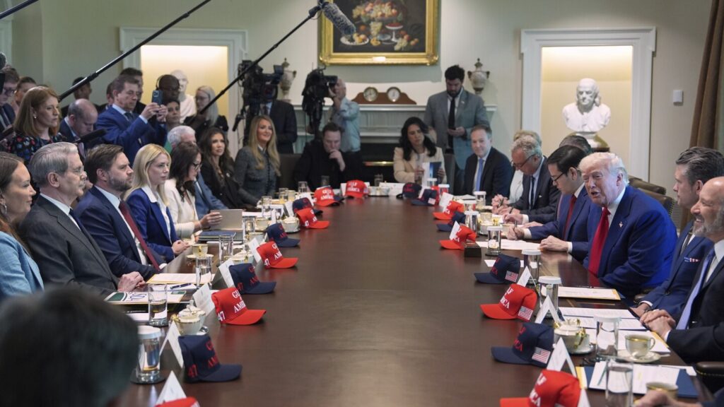 Lovefest or Cabinet meeting? For Donald Trump, it’s both