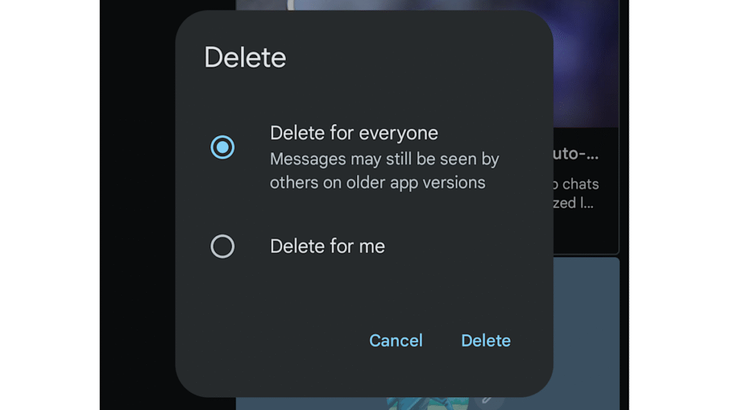 ‘Delete for everyone’ appears in the Google Messages beta