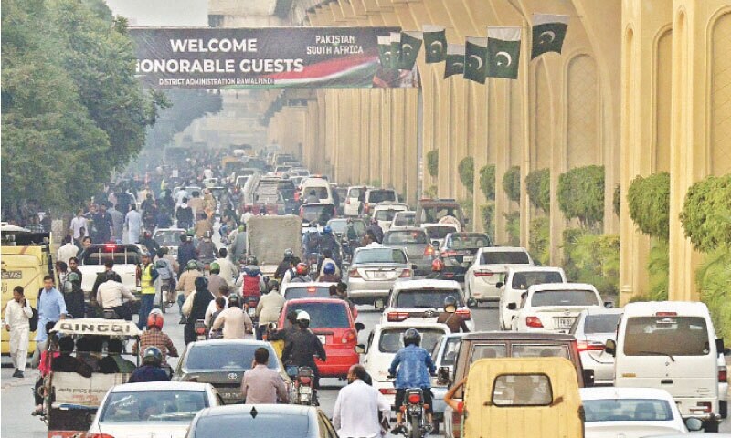 Road closure due to cricket matches inconveniences citizens in Pindi