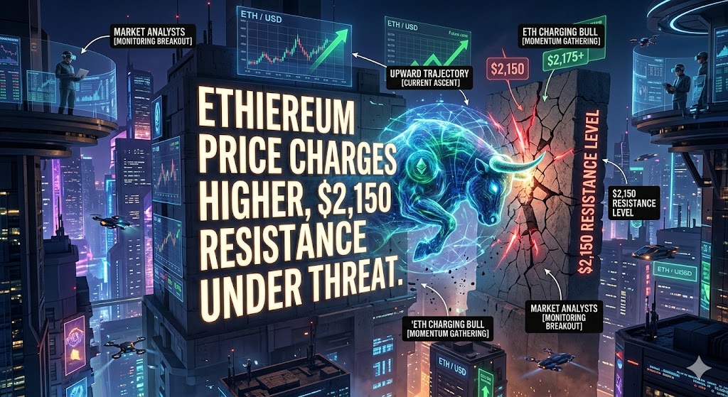 Ethereum Price Charges Higher, $2,150 Resistance Under Threat